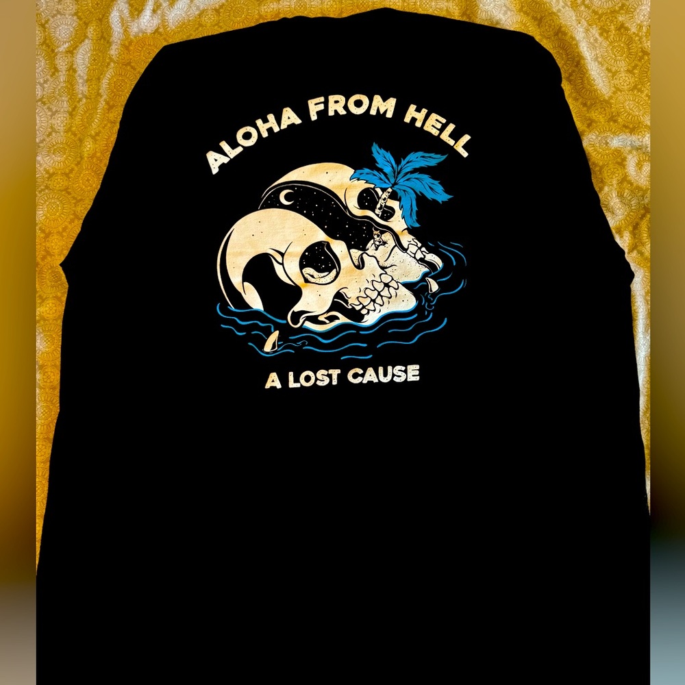 A Lost Cause Long Sleeve T Shirt. Extra Large 100% Cotton. Black